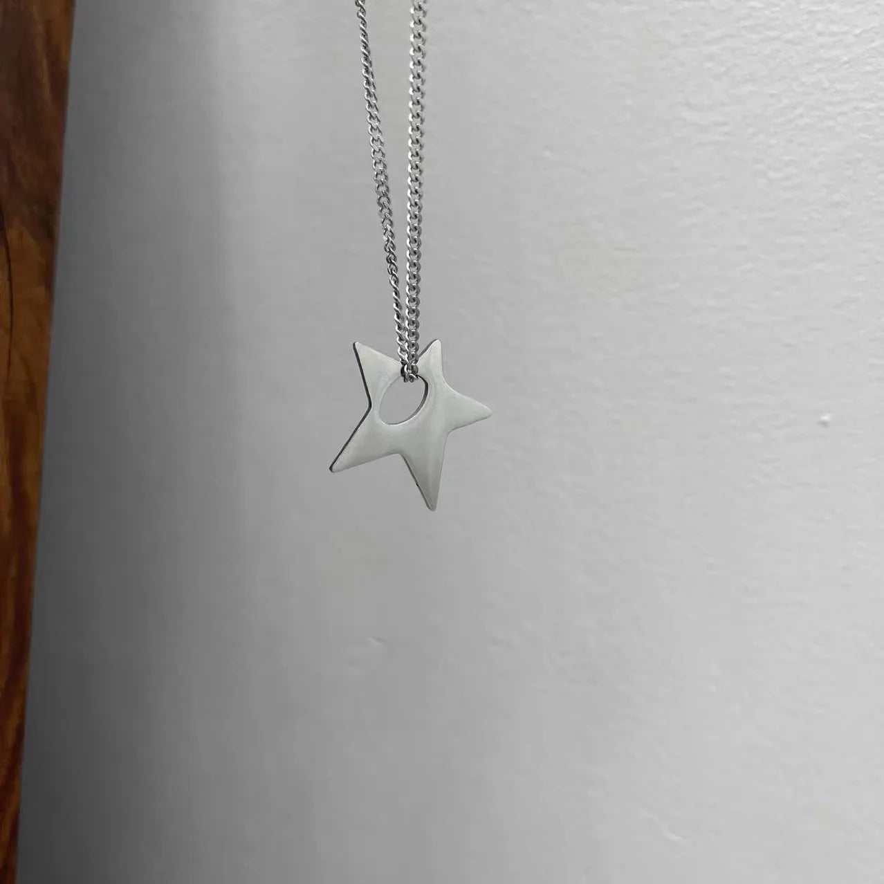 Kpop Cool Punk Vintage Star Pendant Chains Necklace for Men Women Egirl Hip Hop 90S Grunge Aesthetic EMO Jewelry Y2K Accessories
